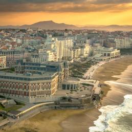 Biarritz - Drone - Plage du Miramar et Plage du Centre